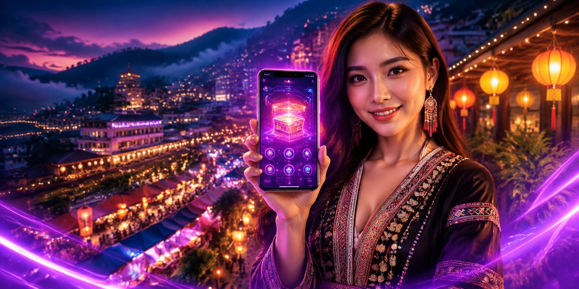 Người dùng Hội An xem ưu đãi mobile casino dưới ánh đèn lồng buổi tối